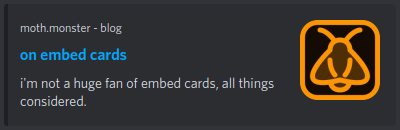 the embed card for this very page, as shown in Discord