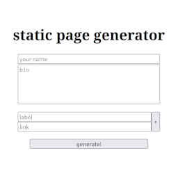 static page generator thing