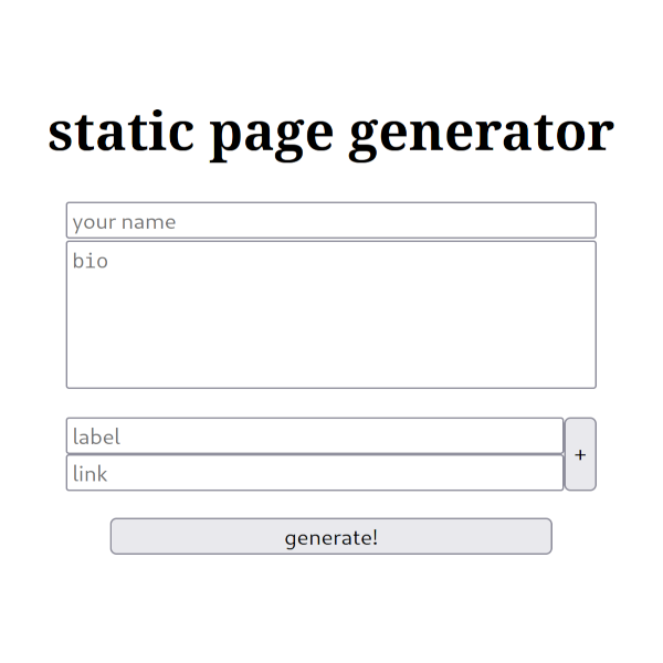 static page generator thing